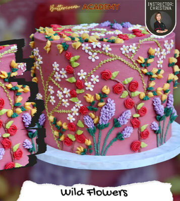 Wild Flowers Buttercream cake tutorial