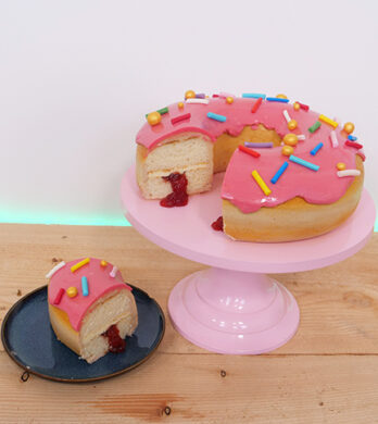 Giant donut cake tutorial