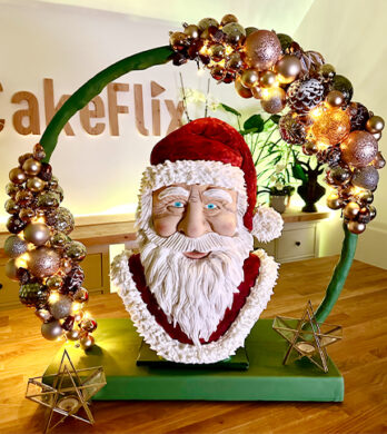 Santa Garland cake tutorial