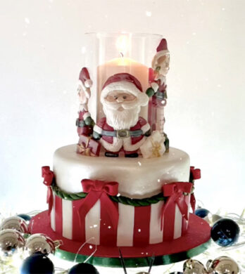 festive candle live cake tutorial
