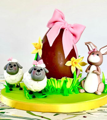 Easter egg cake tutorial