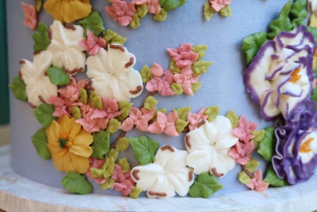 Spring Wreath Buttercream Flowers