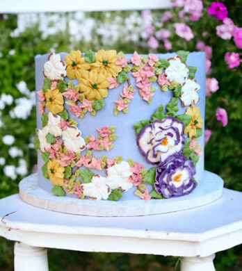 Spring Wreath Buttercream Flowers