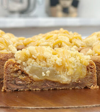 Deep Filled Caramel Apple Crumble Cookies