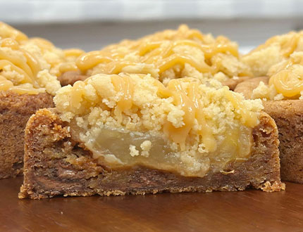 Deep Filled Caramel Apple Crumble Cookies