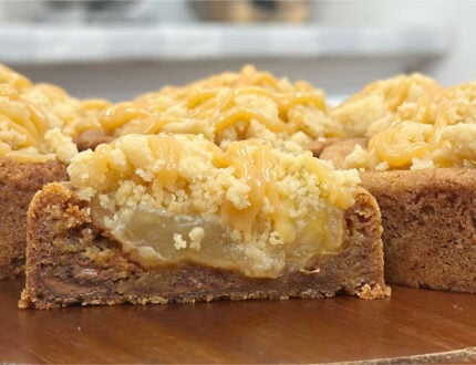 Deep Filled Caramel Apple Crumble Cookies