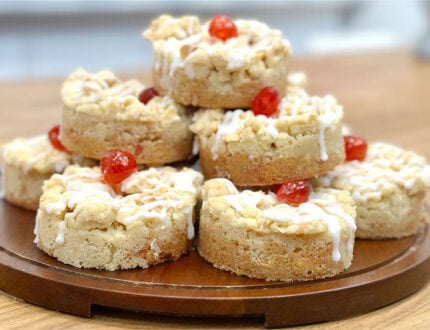 Cherry Bakewell Cookies