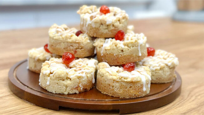 Cherry Bakewell Cookies