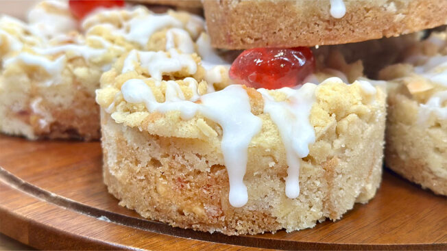 Cherry Bakewell Cookies