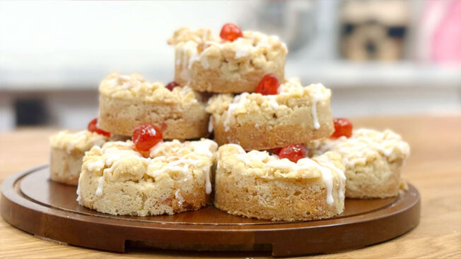 Cherry Bakewell Cookies