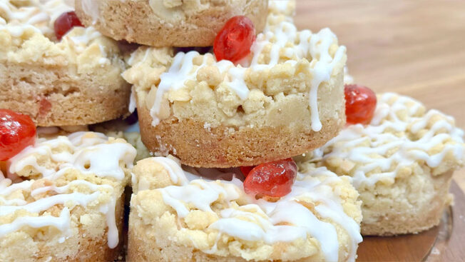 Cherry Bakewell Cookies
