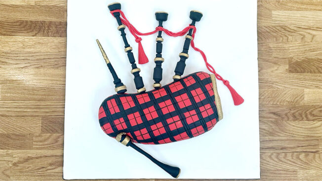 Scottish Bagpipes cake tutorial