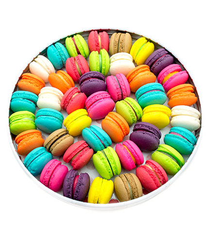 Round box for macaron cookies