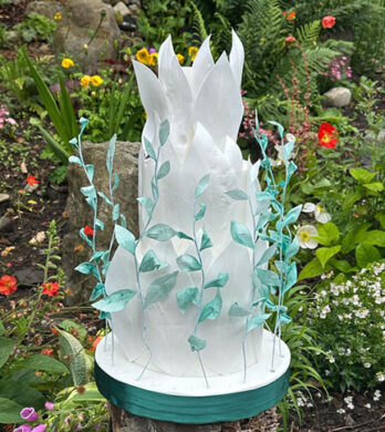 White Wedding Leaf Cake Tutorial