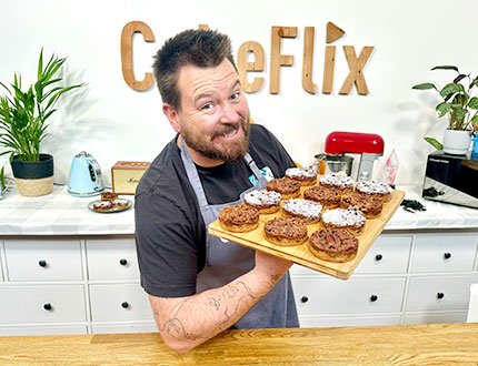 Caramel Pecan Cookies step by step
