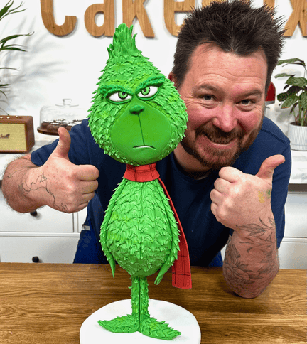 Festive Grinch Cake Tutorial – LIVE