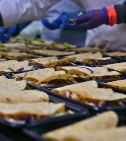 Serving meals at an industrial level