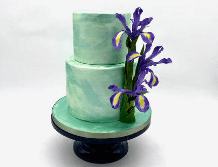 Abstract Iris Wedding Cake Tutorial
