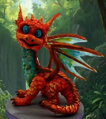 Dragon Sugar Model Cake Topper