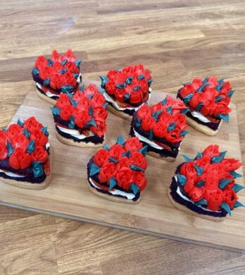 Shortbread and Chocolate Cake Love Hearts