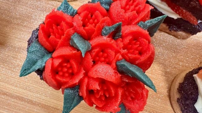 Shortbread and Chocolate Cake Love Hearts