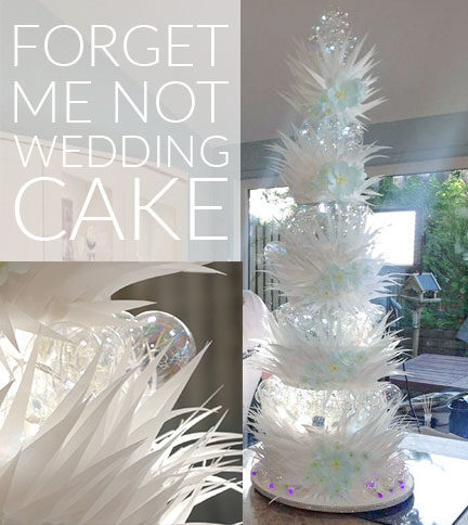 Tall tiered wedding cake