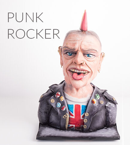 Tall & Tiered Sculpted Punk Rocker Cake