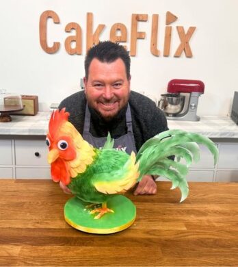 3D rooster cake tutorial