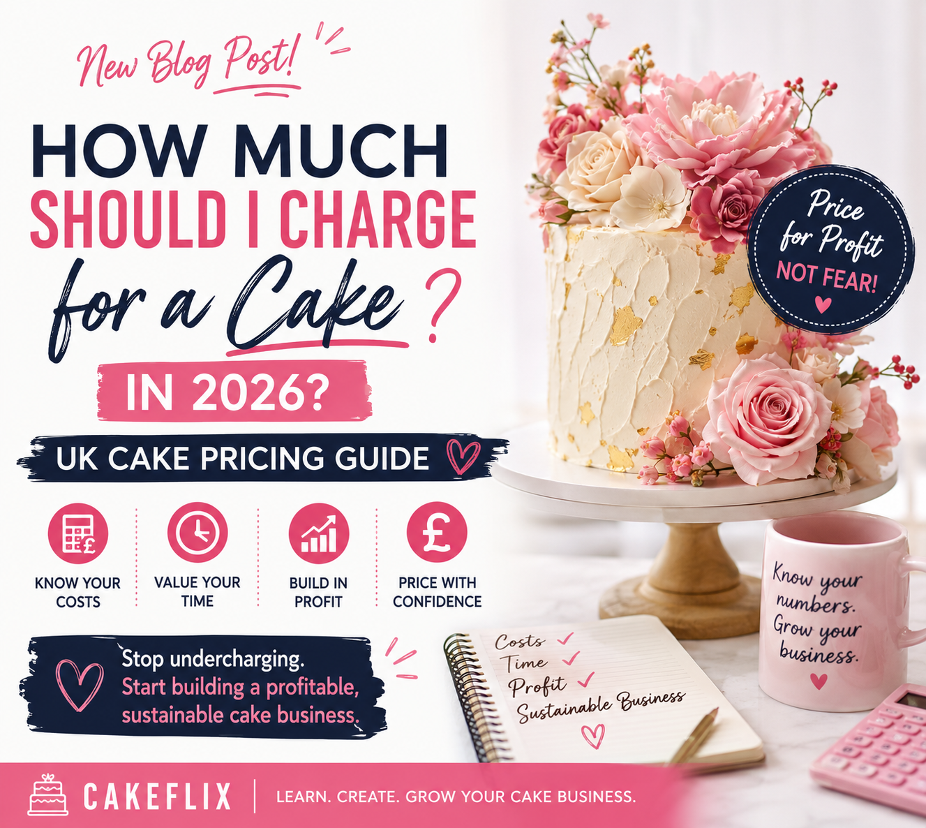 Cake pricing guide UK for cake decorators