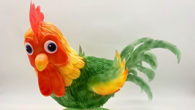 3D rooster cake tutorial