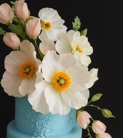 Icelandic Wafer Paper Poppy Tutorial by Anna | Florea Cakes