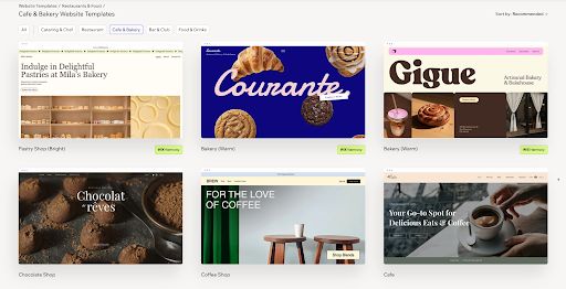 Image source: Cafe & Bakery Website Templates