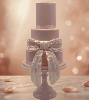 How to Make an Edible Fabric Bow Wedding Cake