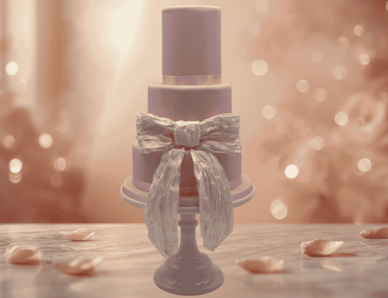 How to Make an Edible Fabric Bow Wedding Cake