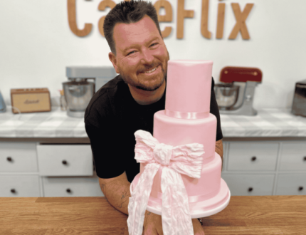 How to Make an Edible Fabric Bow Wedding Cake