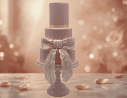 How to Make an Edible Fabric Bow Wedding Cake
