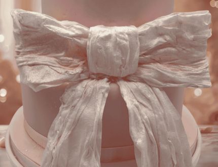 How to Make an Edible Fabric Bow Wedding Cake
