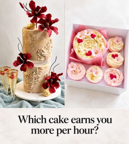 Bento cakes and wedding cake decorated by Mish Pattinson